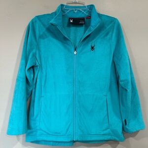 Spyder Fleece Jacket Cyan Kids Size 10-12